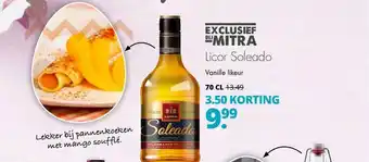 Mitra Licor Soleado Vanille Likeur 3.50 Korting aanbieding