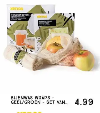 Xenos Bijenwas wraps - geel/groen aanbieding