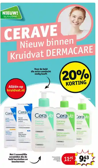 Kruidvat Cerave schuimende reinigingsgel 236 ml aanbieding