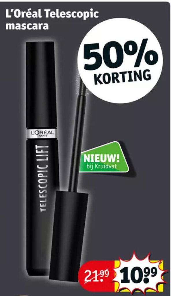L'Oreal Paris telescopic mascara aanbieding bij Kruidvat