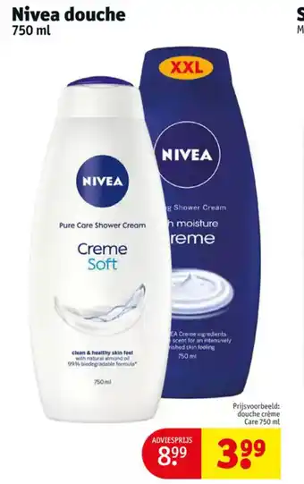 Kruidvat Nivea douche 750 ml aanbieding