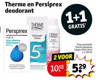 Kruidvat Therme en persiprex deodorant aanbieding