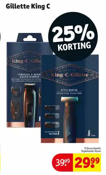 Kruidvat Gillette king C aanbieding