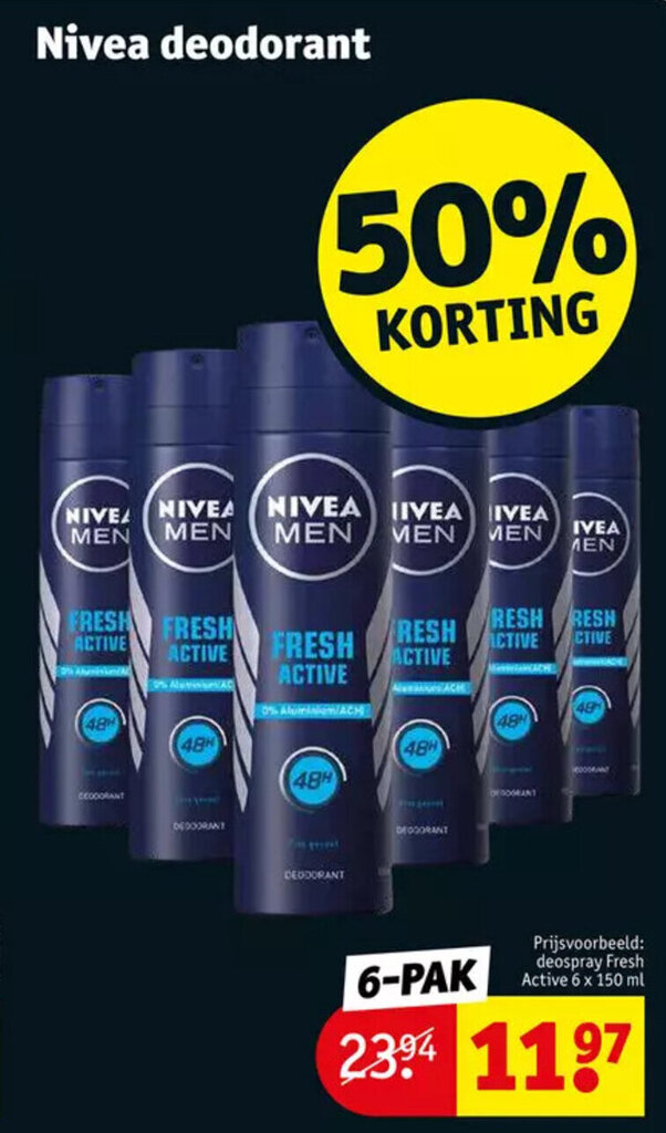 Nivea deodorant aanbieding bij Kruidvat