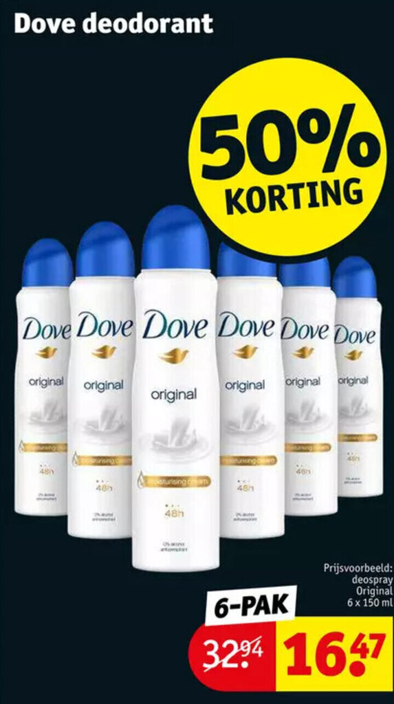 Dove deodorant aanbieding bij Kruidvat