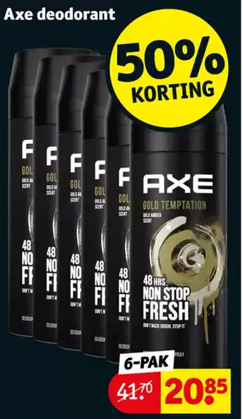 Kruidvat Axe deodorant aanbieding