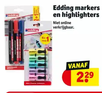 Kruidvat Edding markers en highlighters aanbieding