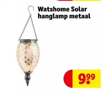 Kruidvat Watshome solar hanglamp metaal aanbieding