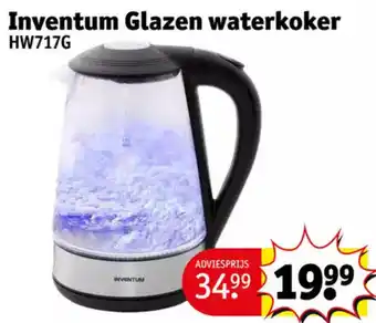 Kruidvat Inventum glazen waterkoker HW717G aanbieding