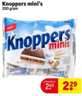 Kruidvat Knoppers mini's 200g aanbieding