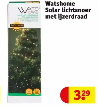 Kruidvat Watshome solar lichtsnoer met ijzerdraad aanbieding