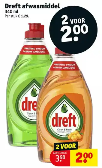 Kruidvat Dreft afwasmiddel 340ml aanbieding