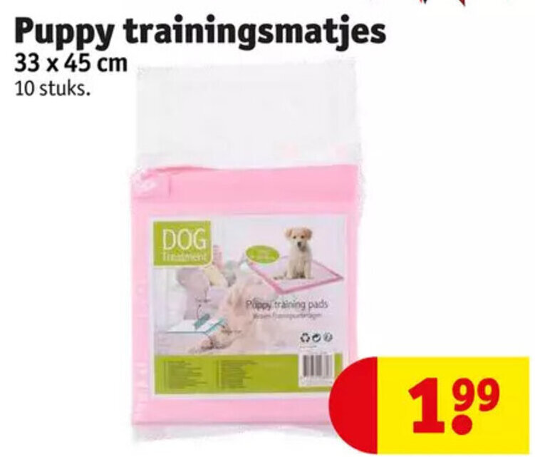 Puppy trainingsmatjes 33 x 45cm aanbieding bij Kruidvat