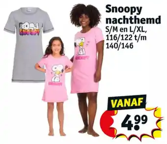 Kruidvat Snoopy nachthemd aanbieding