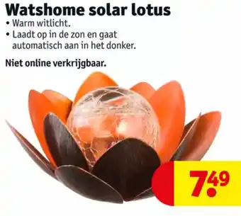 Kruidvat Watshome solar lotus aanbieding