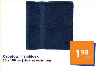 Action Capetown handdoek 50x100CM aanbieding