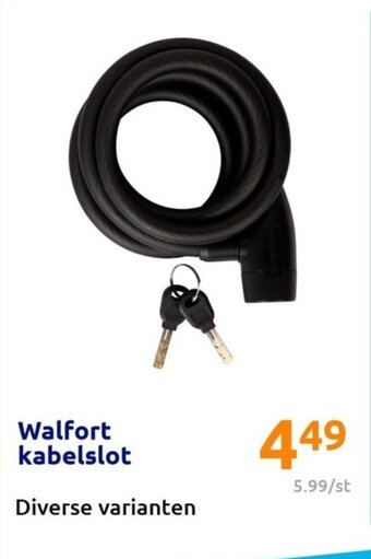 Action Walfort kabelslot aanbieding