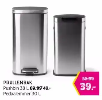 Xenos Prullenbak pedaalemmer 30L aanbieding