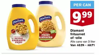 Hoogvliet Diamant frituurvet of -olie 3 liter aanbieding