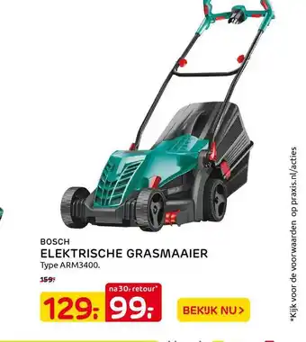 Praxis Bosch Elektrische Grasmaaier aanbieding