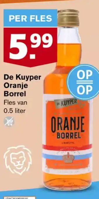 Hoogvliet De Kuyper oranje borrel 0.5 liter aanbieding