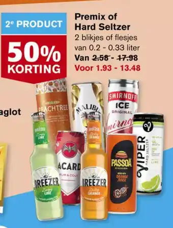 Hoogvliet Premix of Hard seltzer aanbieding