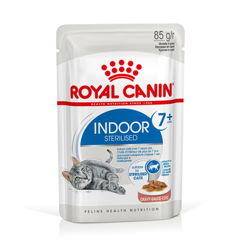 Zooplus 48x85g indoor sterilised 7+ in saus royal canin kattenvoer aanbieding