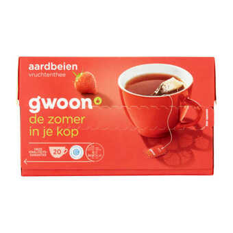 Coop G'woon vruchtenthee aardbei aanbieding