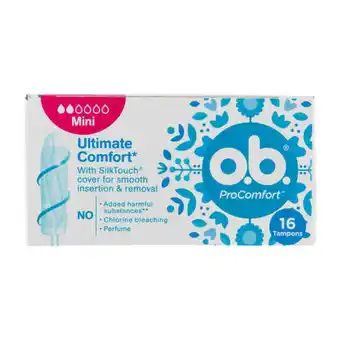 Coop O.b. procomfort tampons mini aanbieding