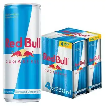 Coop Red bull energy drink suikervrij 4-pack aanbieding