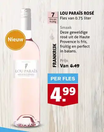 Hoogvliet Lou Parais rose 0.75 liter aanbieding