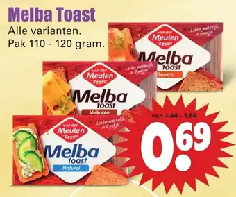 Dirk Melba Toast 110/120g aanbieding