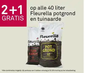 Karwei Alle Fleurella potgrond en tuinaarde 40 ;liter aanbieding