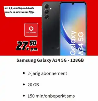 MediaMarkt Samsung galaxy A34 5G-128GB aanbieding