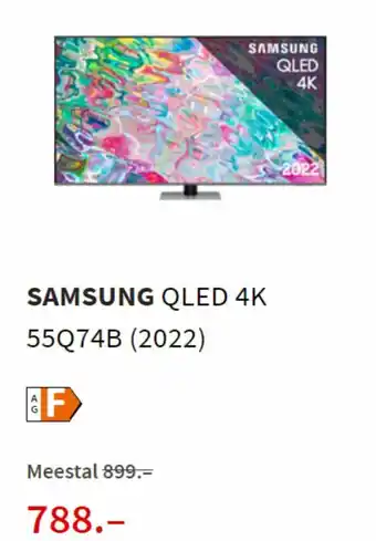 MediaMarkt Samsung QLED 4K 55Q74B (2022) aanbieding