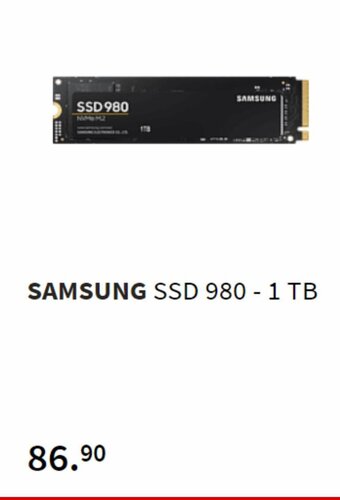 MediaMarkt Samsung SSD 980- 1 TB aanbieding