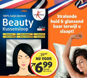 Lucovitaal 100% satijn identiek beauty kussensloop aanbieding