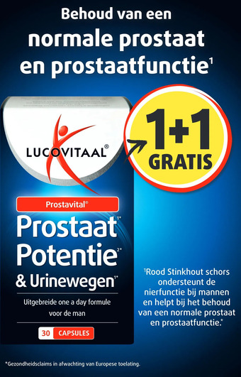Lucovitaal Behoud van een normale prostaat en prostaatfunctie¹ aanbieding