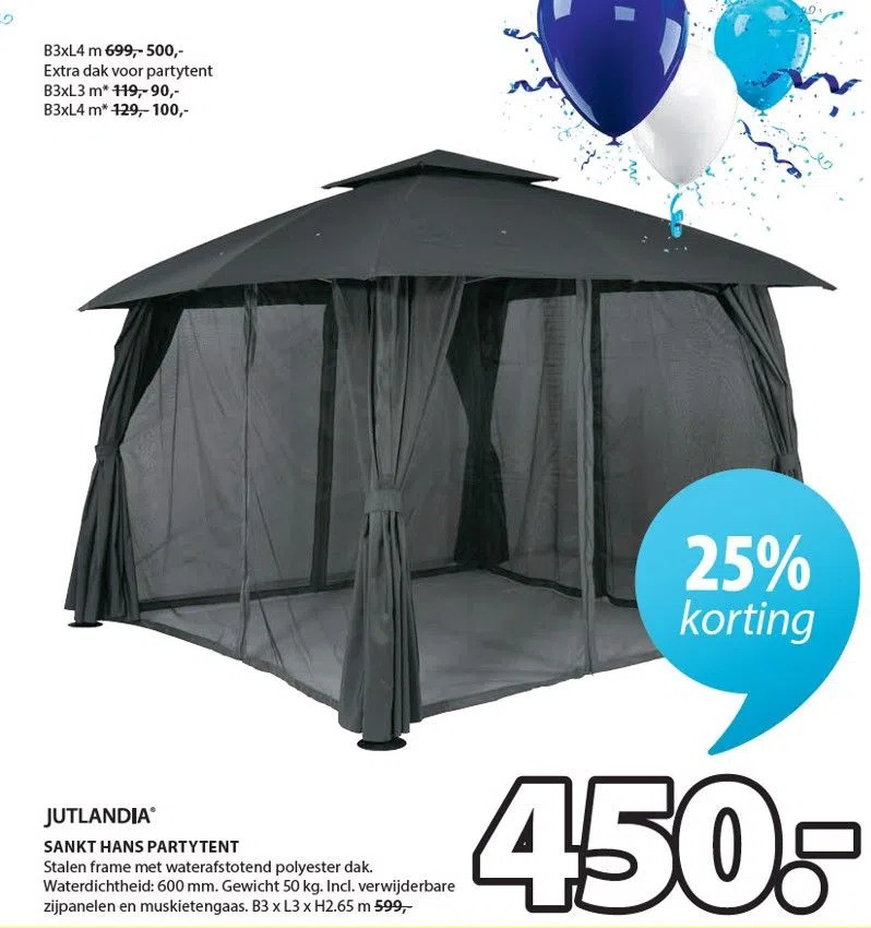 Jutlandia® sankt hans partytent aanbieding bij Jysk