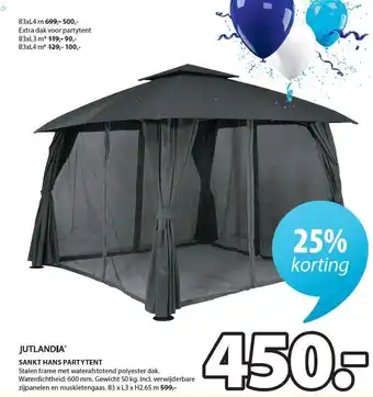 Jysk Jutlandia® sankt hans partytent aanbieding