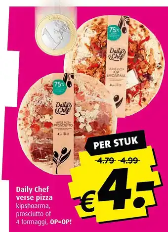Boni Daily chef verse pizza aanbieding