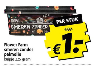 Boni Flower farm smeren zonder palmolie aanbieding
