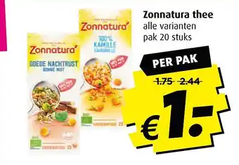 Boni Zonnatura thee aanbieding