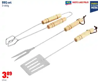 Makro Bbq set 3-delig aanbieding