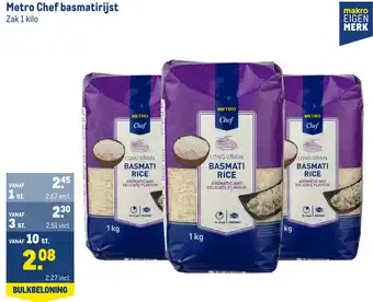 Makro Metro chef basmatirijst aanbieding