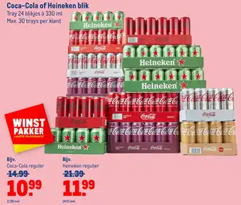 Makro Coca-cola of heineken blik aanbieding