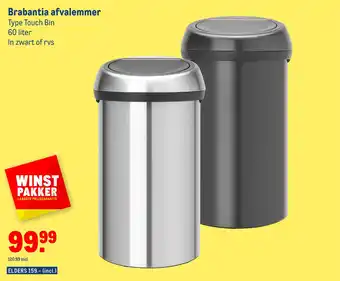 Makro Brabantia afvalemmer aanbieding