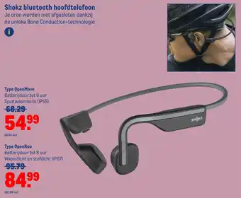 Makro Shokz bluetooth hoofdtelefoon aanbieding