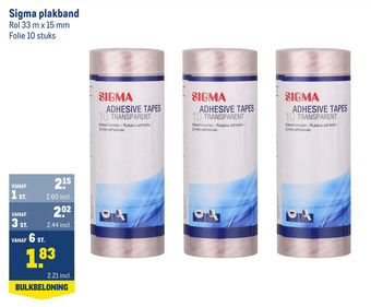 Makro Sigma plakband aanbieding