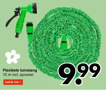 Wibra Flexibele tuinslang 15 m incl. sproeier aanbieding